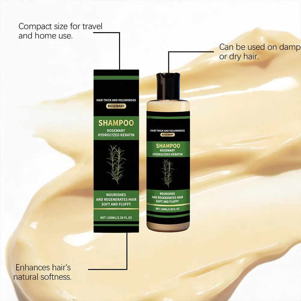 Rosemary Shampoo for Women & Men-Natural Thickening & Strengthening Shampoo with Hydrolyzed Keratin for Thinning Hair Anti Loss