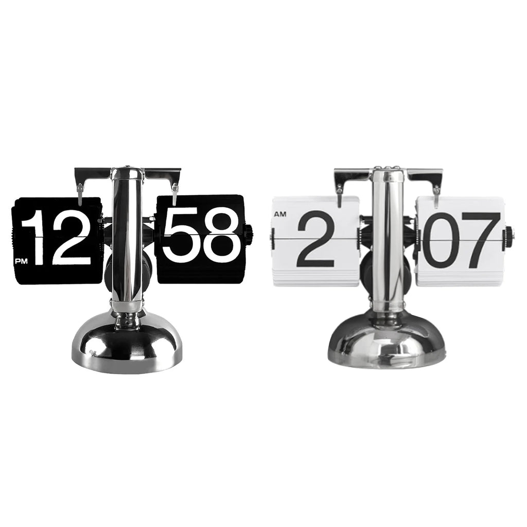Clock Digital  Down Clock Retro Minimalist Single Foot Mechanical Auto  Clock Desk Clock for Home Livingroom