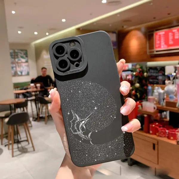 Ocean Animal Cute Dolphin Sea Turtle Dotted Painting Phone Case For iPhone 14 11 12 13 Pro Max 7 8 Plus X XR XS Silicone Covers