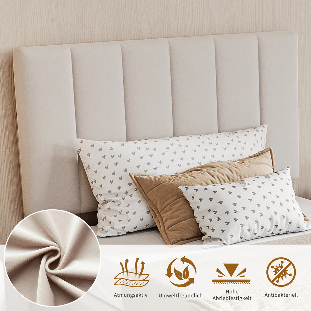 Rosahqnda children's bed 90x200 cm, upholstered bed, for boys and girls, single bed, hydraulic storage bed, linen,No Mattress