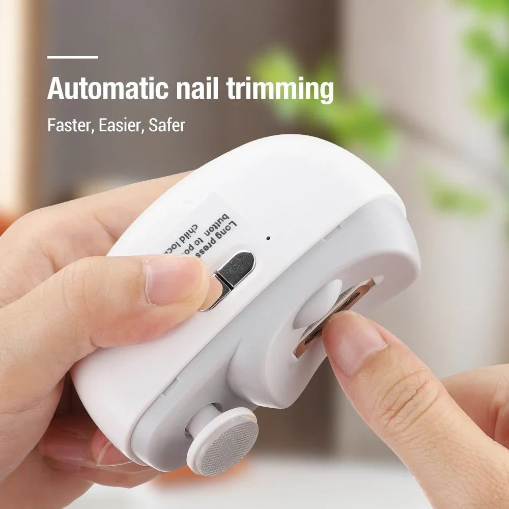 Electric nail blade grinding and polishing, with a light automatic nail trimmer and rechargeable nail knife for manicure, suitab