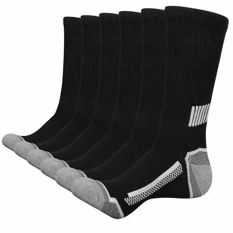 6/12 Pairs Men Mid Tube Casual Basketball Socks Soft Comfortable Breathable Odor Proof Sweat Absorbing All Season Sports Socks