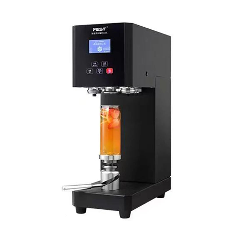 220V/110V Can Sealing Machine, Milk Tea Semi-automa Commercial Plastic Can Beverage can Seamer For 55mm