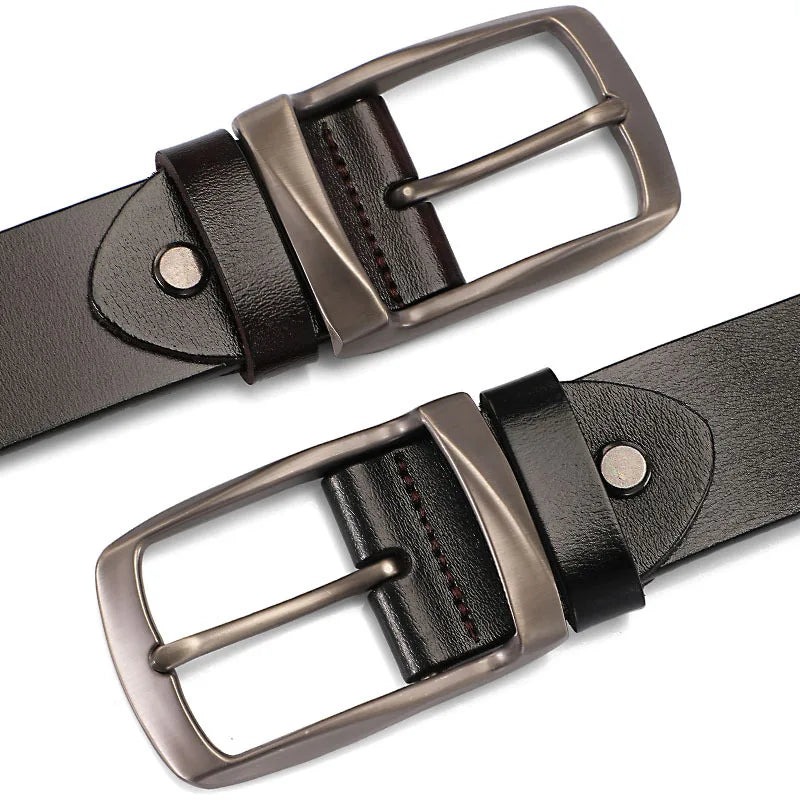 Men's Genuine Leather Needle Buckle Waistband Large Size 105-140 150 160 170cm Cowhide Retro Belt Handmade Casual Trend Belt