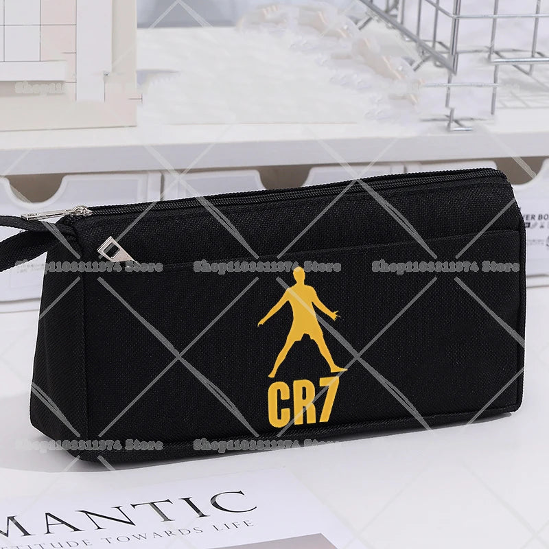 CR7 Pencil Cases Cartoon Football Star Ronaldos Large Pen Bags Fashion Boys Girls Pencil Bag School Stationery Supplies Gift New