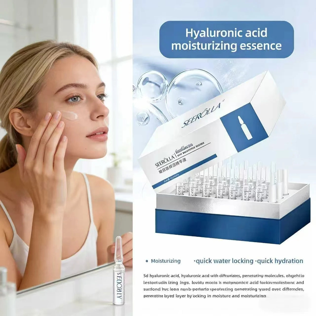 Astaxanthin Niacinamide Hyaluronic Acid Serum Anti Aging Brightening Moisturizing Face Essence For Microneedle Derma Roller