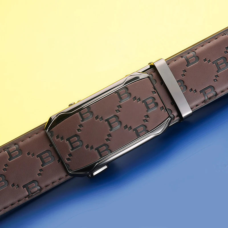 B letter printed luxury belt high quality cowhide belts best match for jeans business casual belt luxury gift for men belts