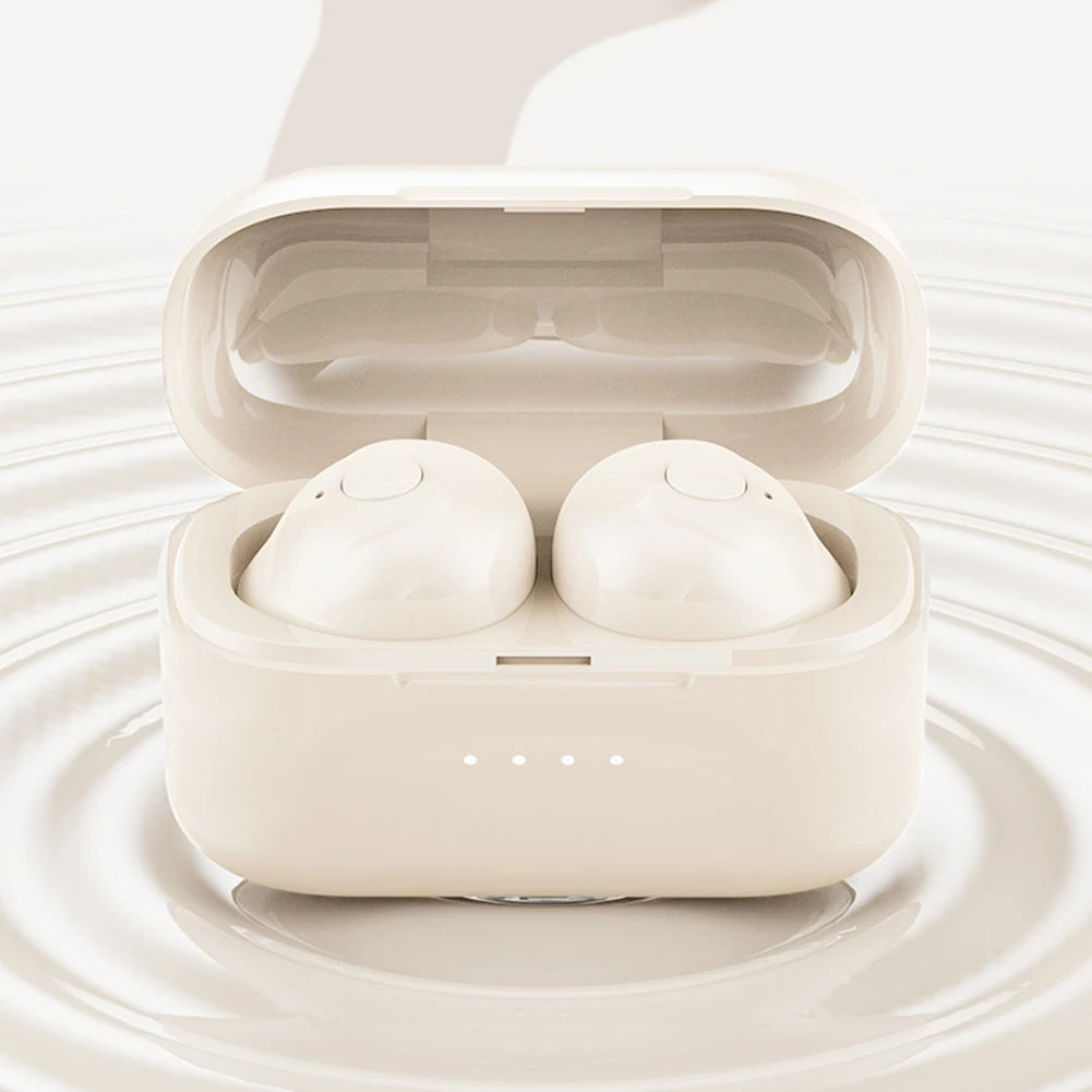Mini Invisible Headphones Bluetooth-Compatible 5.4 Earphones Noise Reduction Tiny Discreet Hidden Earphones for Music Home Work