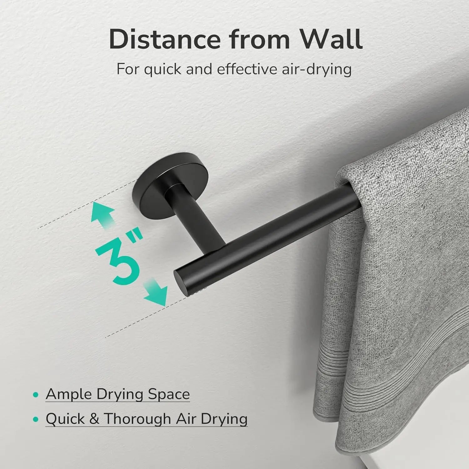 Bathroom Towel Rail Towel Bar Towel Rail Stainless Steel Adhesive Towel Hanger Wall Mounted for Bathroom Kitchen Toilet