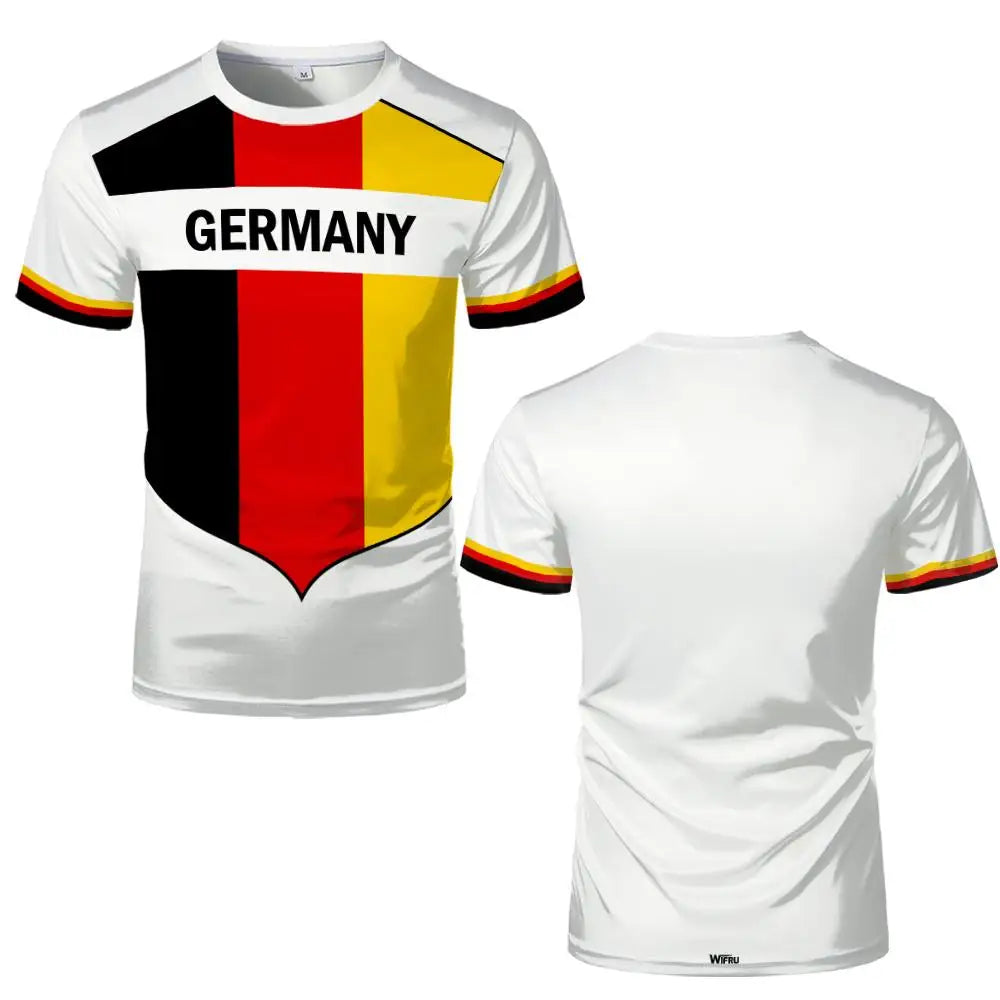 Germany National Flag Map T-Shirt Men Women 3D Print Breathable Outdoor Sports Football Jersey Tee Casual Streetwear O-neck Tops
