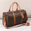 Mature and Elegant Patterned Dark-Colored Travel Bag, Sturdy and Durable with Smooth Zipper, Large Capacity for Carrying Suits, Clothes, Documents, Laptops, Shoes, Single Shoulder Crossbody with Dual Handles, Easy to Carry, S