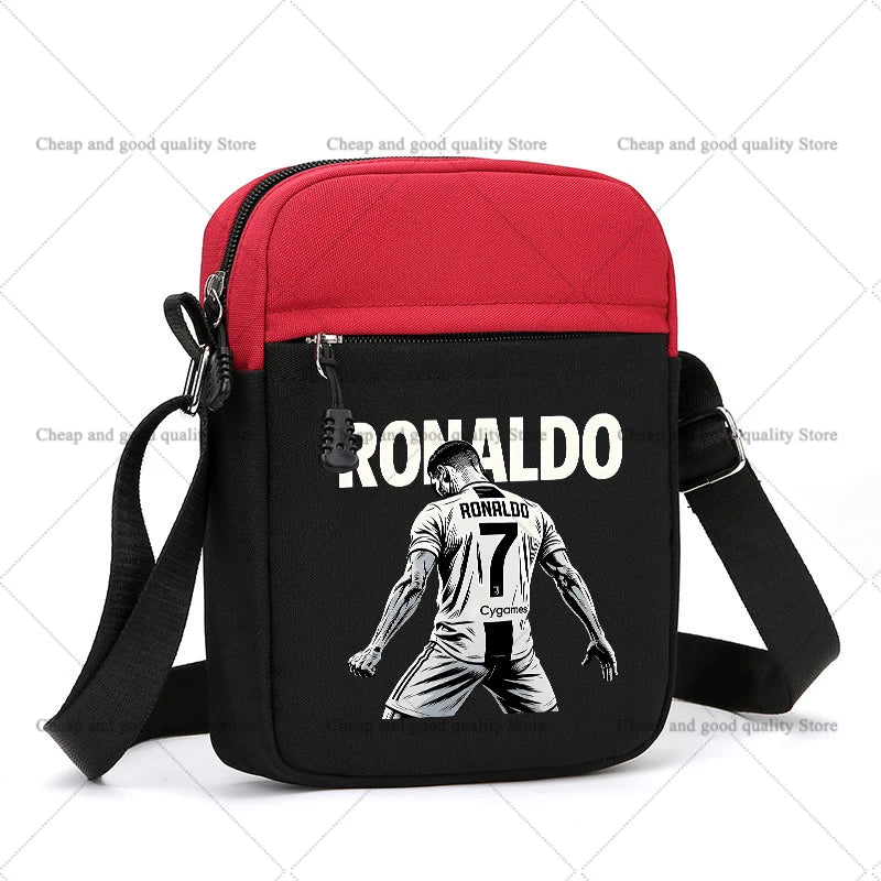 Football Star Ronaldos Shoulder Bag for Women Men Anime Crossbody Bag Boy Girl Canvas Messager Women Men Travel Sport Gift