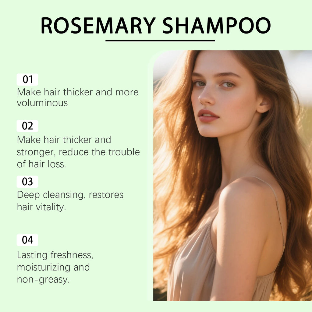 Rosemary Shampoo For Daily Scalp Cleaning Moisturizing Hair Deep Nourishment Natural Luster Smooth And Moisturizing Shampoo100ml