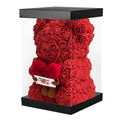 25cm Rose Teddy Bear Eternal flower hug knitted love doll artificial flower Bear birthday Mother's Day Valentine's Day gift