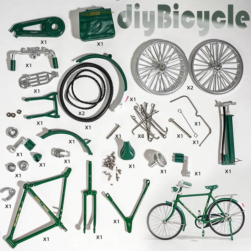 Simulation retro 28 metal die-cast bicycle model creative DIY home decoration 1:10 decoration adult fun toy decoration crafts