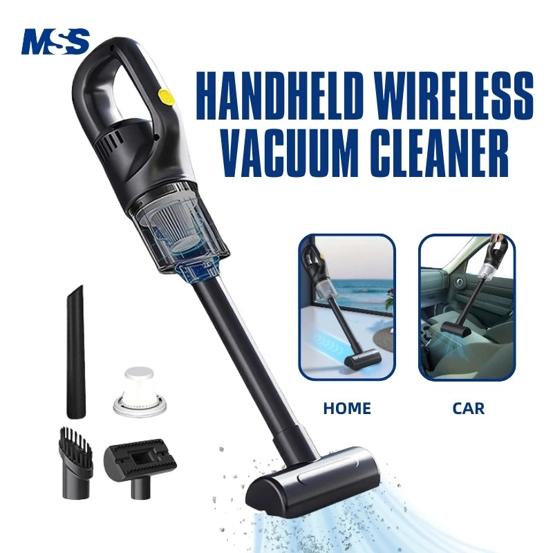 2 in 1Wireless Handheld Vacuum Cleaner Chargeable Auto Vacuum for Home & Car & Pet Mini Vacuum with Strong Blowing Function