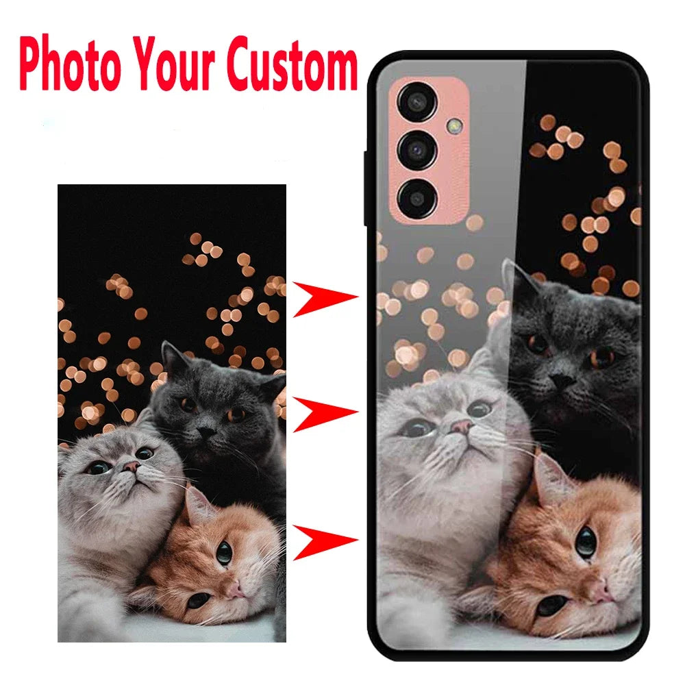 Customized DIY Glass Case For Redmi 15 4G 5G Hard Tempered Back Cases for Xiaomi Redmi15 Personal Designed Phone Cover Funda