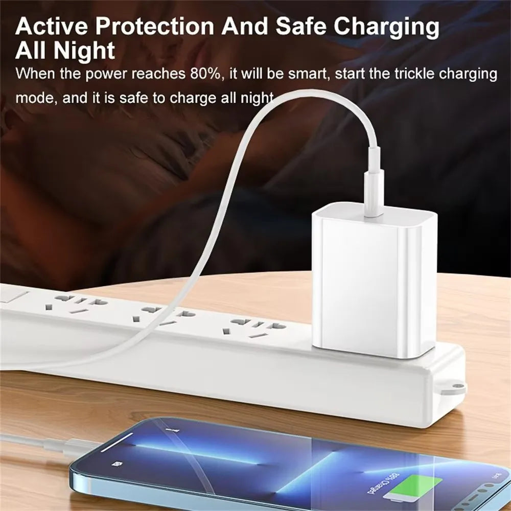 35W PD Fast USB-C Charger For iPhone 13 14 Pro Max 11 12 mini X XR XS Max 8 Plus Rapid Charging Phone Charger Cable 1m 1.5m 2m