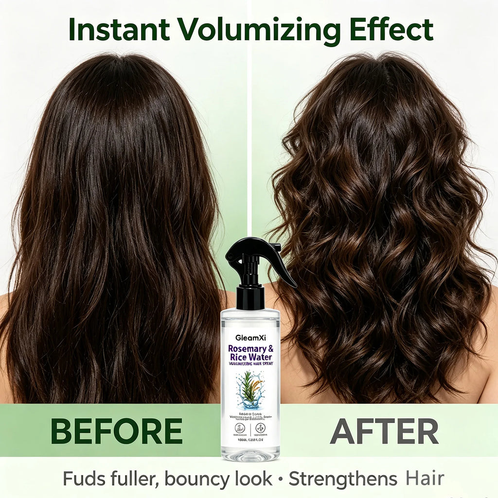 Rosemary & Rice Water Hair Spray Made with 100% Natural Extracts Lightweight Non-Greasy Formula For Softer Smoother-Looking Hair