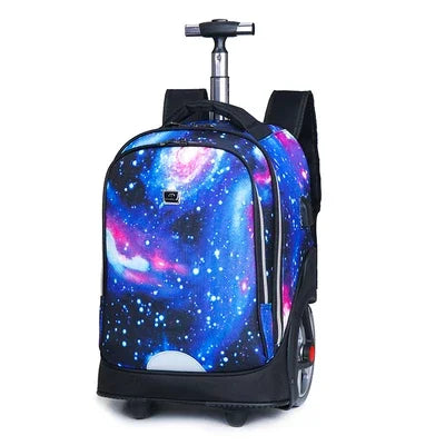Trolley backpacks bags for teenagers School Wheeled backpack for girls USB Charging Port backpack On wheels luggage Rolling Bags