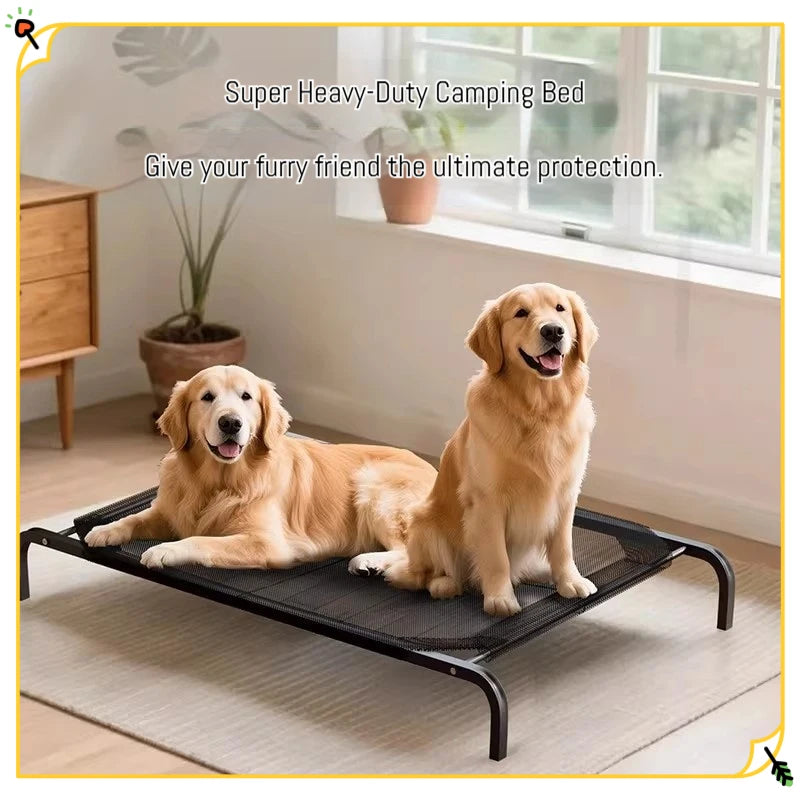 Elevated Dog Bed All Seasons Off Ground Breathable Summer Foldable Chew Resistant Moisture Proof Pet Bed For Large Medium Dogs