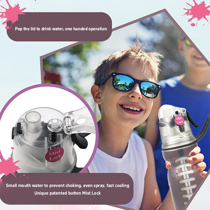 Cold Insulation Water Bottle, Bpa-free Sport Water Bottle, Great For Travel Outdoor Hiking, 16oz/20oz, Spray Cooling Cup Gifts