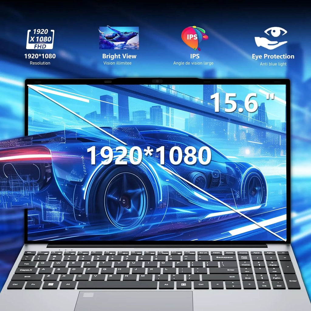 New Intel Core i7-8500Y 15.6 inch Laptop Fingerprint Unlock Computer 16GB 1TB 2TB Windows 11 Office Study Notebook PC 4K Laptops