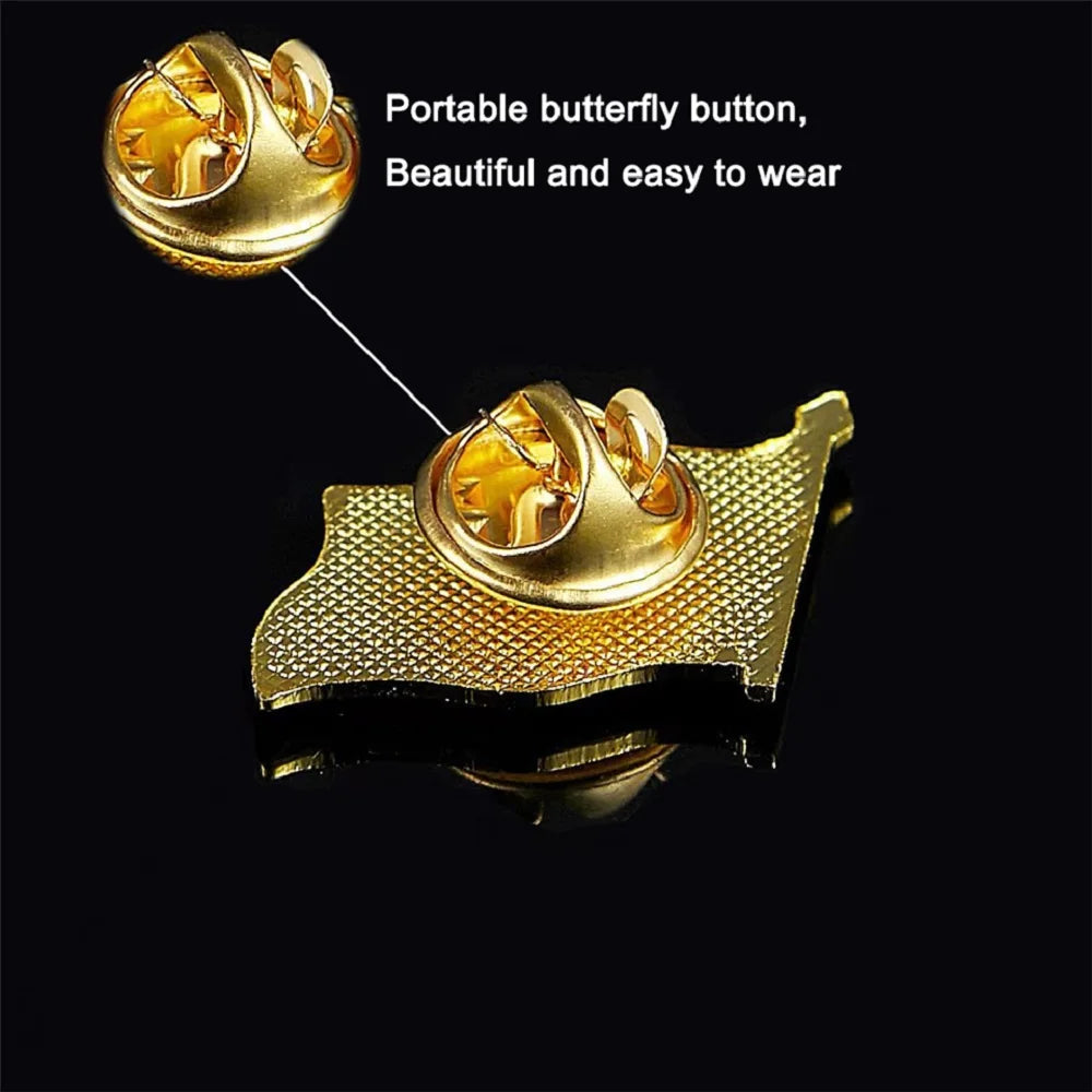 African Country The Republic of Ghana Pin Brooch Waving National Flag Badge Brooch W/ Butterfly Clip Clothes Acessories