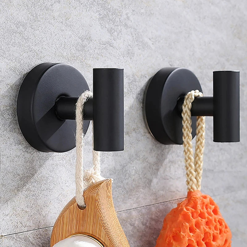 1/2PCS Stainless Steel Suction Cup Hooks Punch-free Wall Mounted Hook Hanging Towel Holder Bathroom Kitchen Vacuum Suction Cup