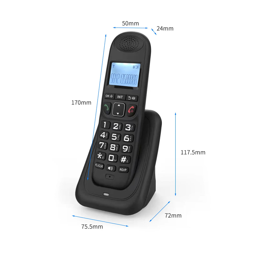 Expandable Cordless Phone System with 3 Lines Display Caller ID Hands-free Calls Intercom Conference Call Mute Function
