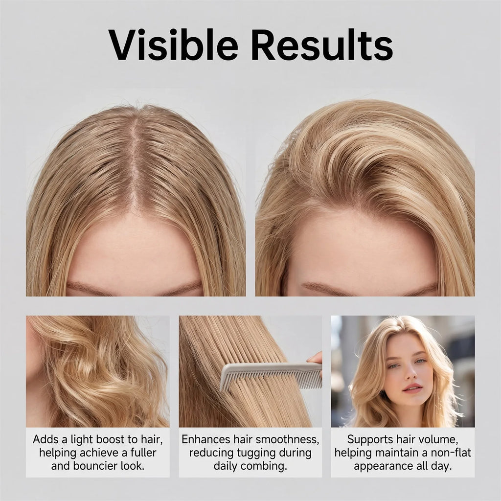 Volumizing Hair Spray Rosemary Rice Water Fine Hair Non Greasy Adds Fuller Look Lightweight Plant Based Daily Use 100ml
