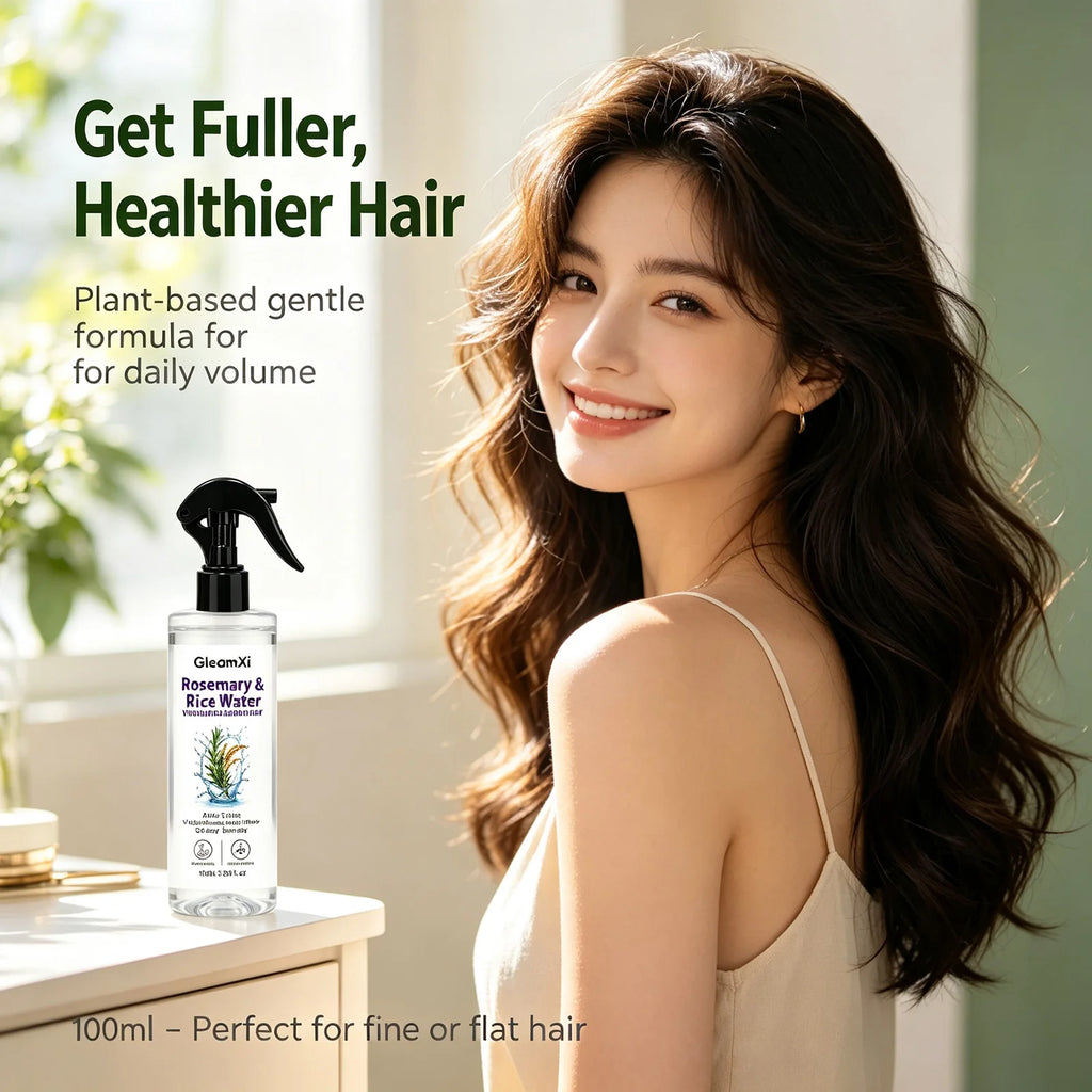 Rosemary & Rice Water Hair Spray Made with 100% Natural Extracts Lightweight Non-Greasy Formula For Softer Smoother-Looking Hair