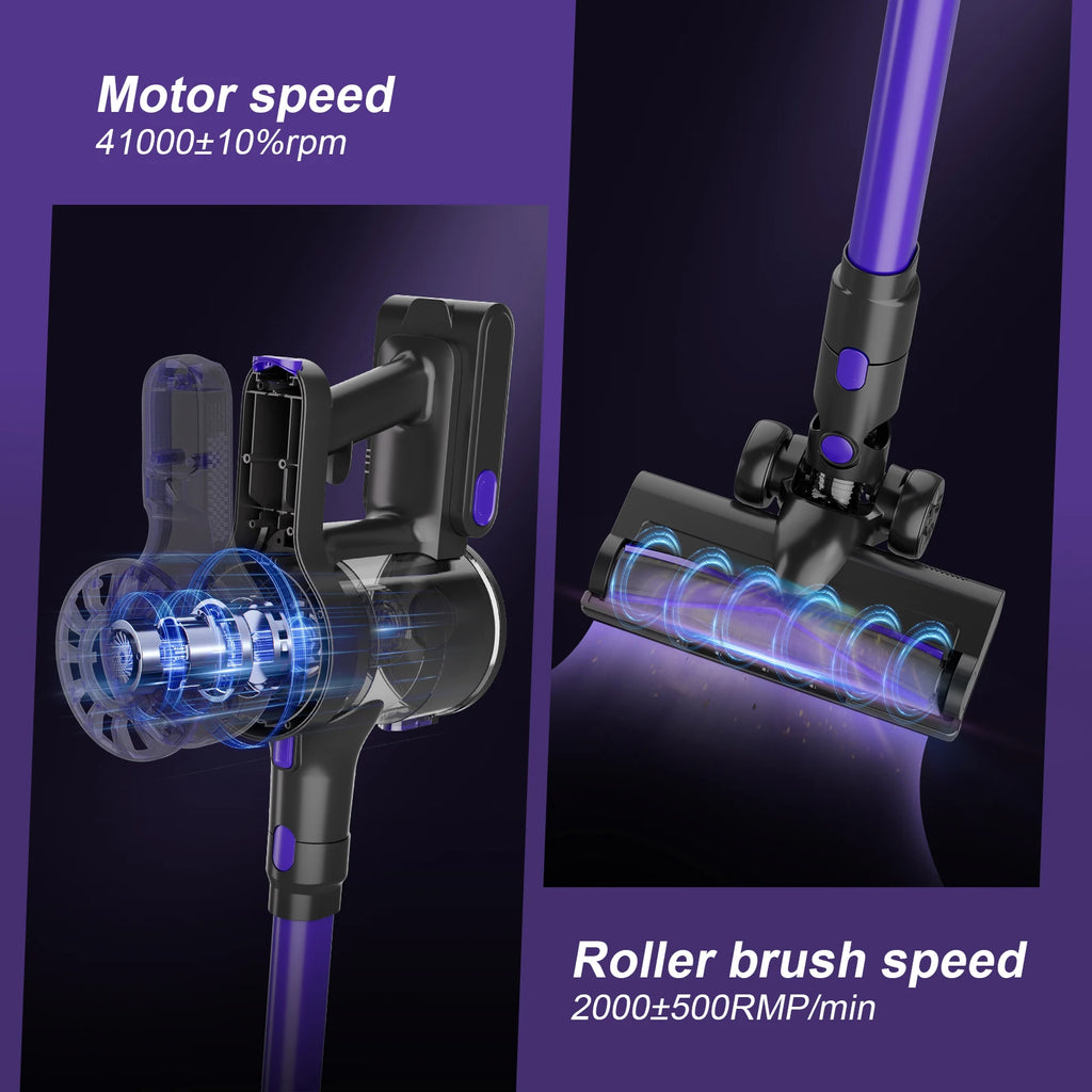 Household Portable vacuum cleaner small large suction hand-held pushrod 2-in-1 cleaning hair telescopic vacuum cleaner