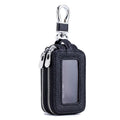 Car Key Holder Men Genuine Leather Practical Housekeeper Multifunctional Double Zipper Square Home Key Case Women Keys Wallet