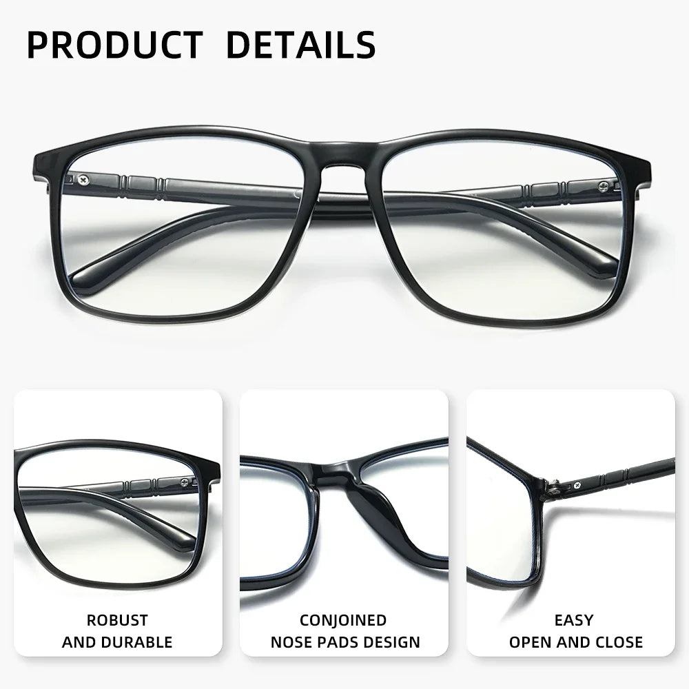 RBsunny Trendy Classical Reading Glasses Men Women Optical Lenses +1.0~+3.5 Presbyopic Hyperopia Rectangle Ultralight Glasses