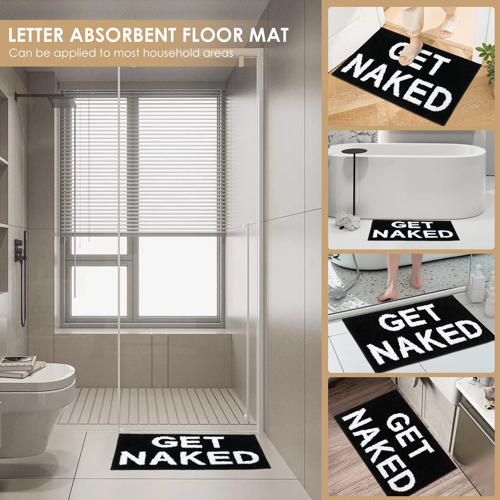 Bath Mat Polyester Absorbent Floor Mat 50x80 CM Funny Bathroom Rug Comfortable Anti Slip Shower Door Mat for Home Decoration