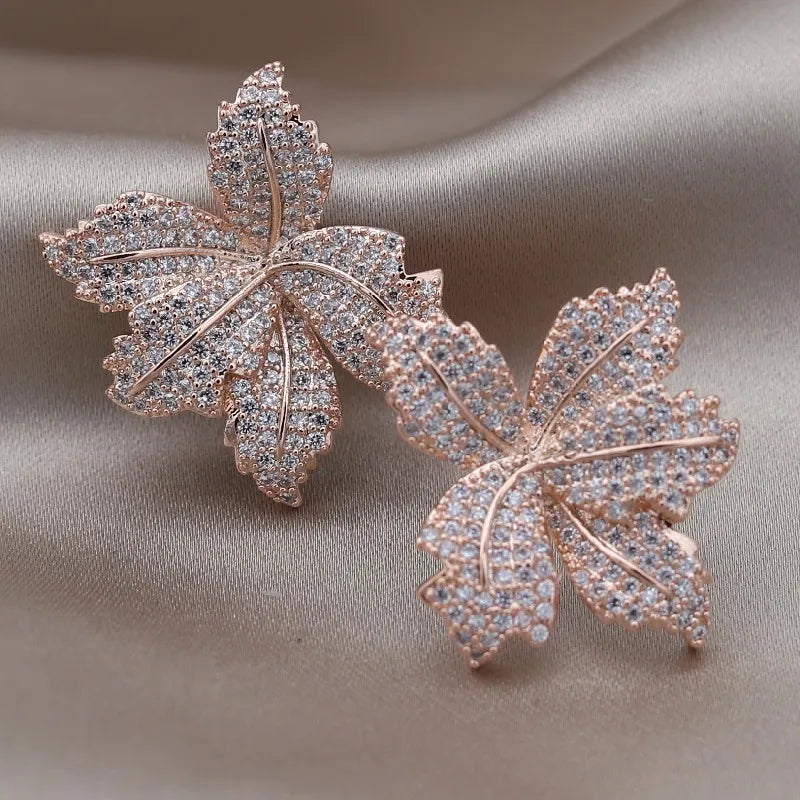 Korean new design fashion jewelry 14K gold plated exquisite close-set zircon round earring simple women's daily work accessories