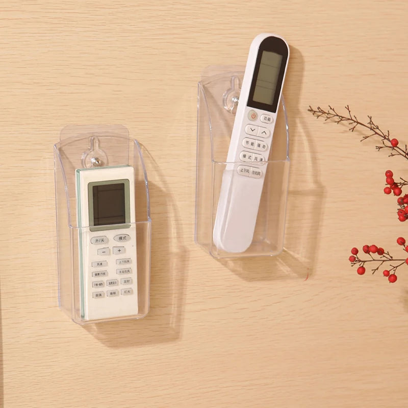Home Storage Organization TV Air Conditioner Remote Control Holder Phone System Case Acrylic Hung On The Wall Mount Storage Box