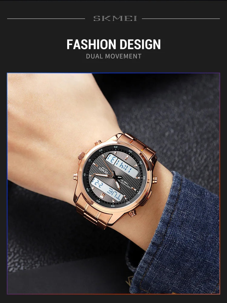 SKMEI 2049 Brand Electronic Watches for Man Fashion Large Dial Wristwatch Luminous Alarm Clock Calendar Casual Men Digital Watch
