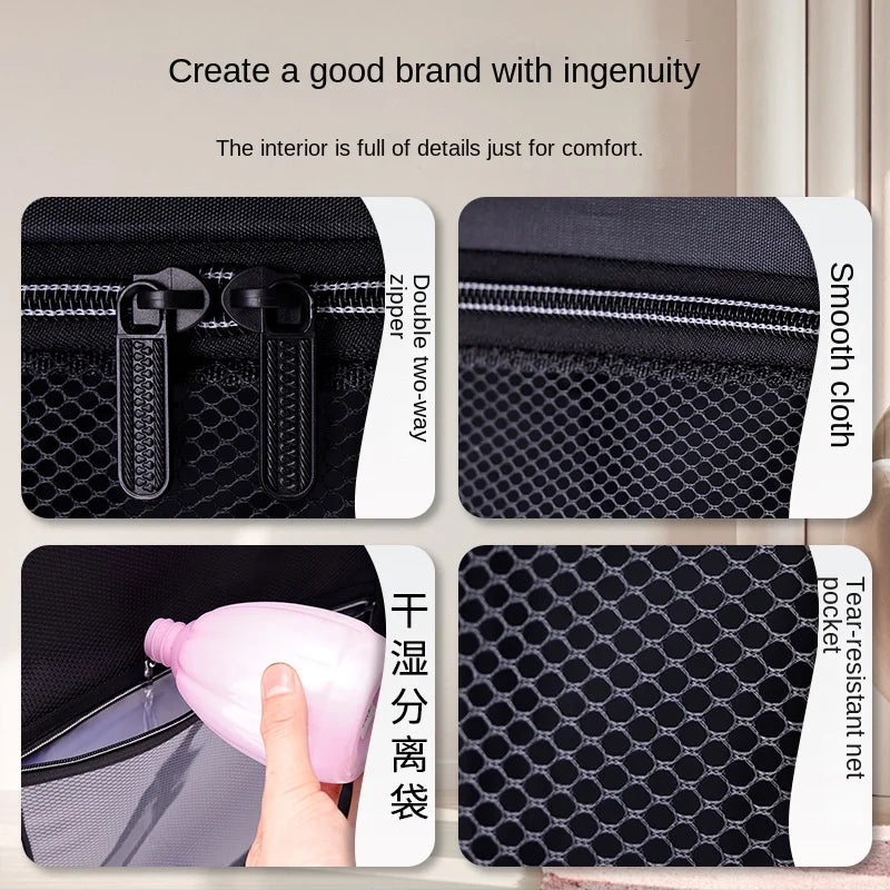 Five Wheels Luggage Aluminum Frame Multifunctional Travel Suitcases  22-28''Large Size Suitcases 3:7 Split