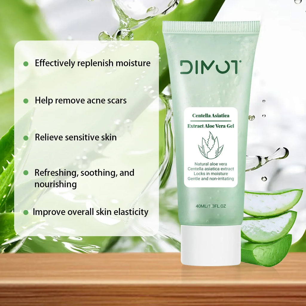 Centella Asiatica & Aloe Vera Gel 40ml Extract Aloe Vera Gel – Hydrate, Soothe