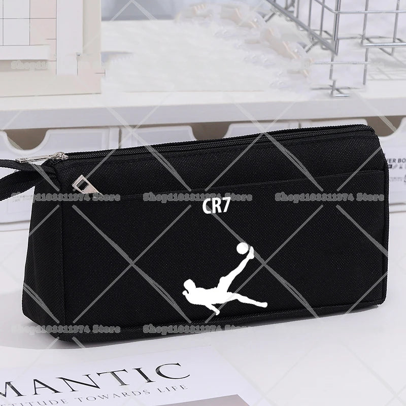 CR7 Pencil Cases Cartoon Football Star Ronaldos Large Pen Bags Fashion Boys Girls Pencil Bag School Stationery Supplies Gift New