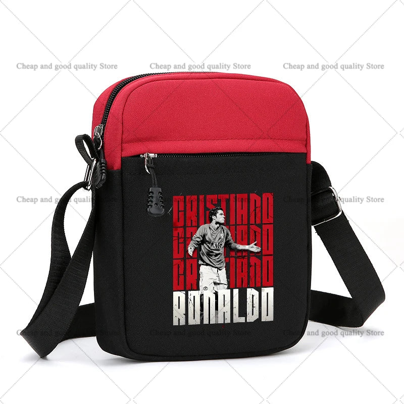 Football Star Ronaldos Shoulder Bag for Women Men Anime Crossbody Bag Boy Girl Canvas Messager Women Men Travel Sport Gift