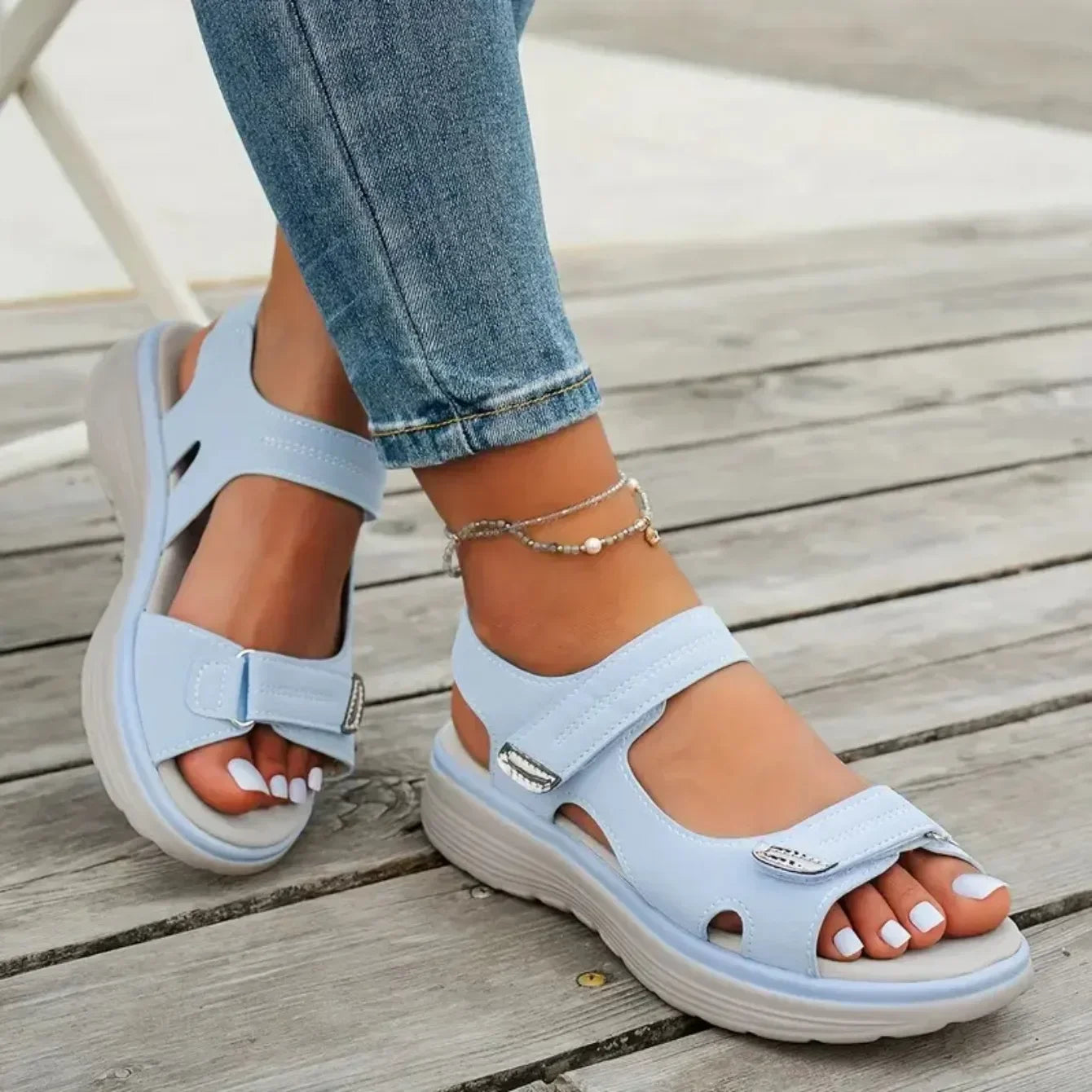 Summer Sandals Fashion Durable Sandals Ladies2025 New Travel Women Shoes Outdoor Beach Slippers Lightweight Platform Sandals
