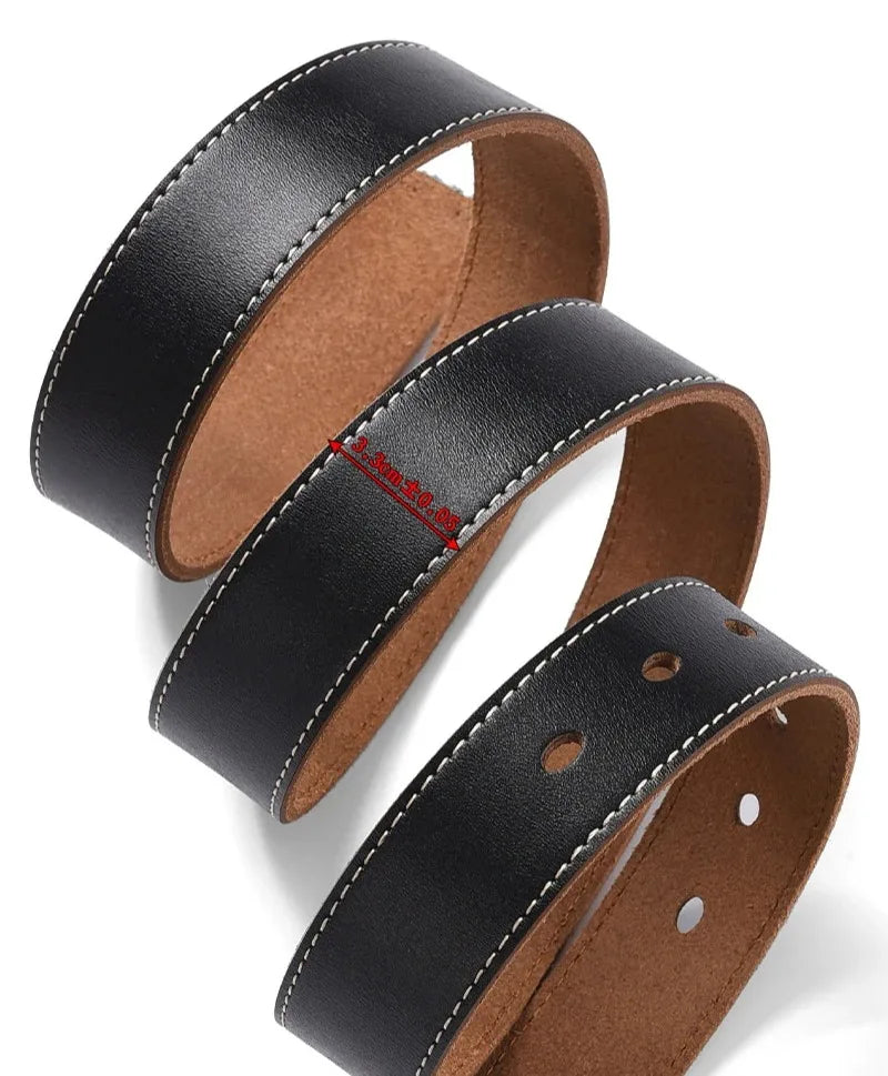 Men's Genuine Leather Needle Buckle Waistband Large Size 105-140 150 160 170cm Cowhide Retro Belt Handmade Casual Trend Belt