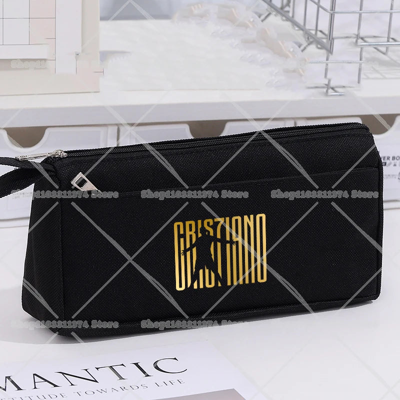 CR7 Pencil Cases Cartoon Football Star Ronaldos Large Pen Bags Fashion Boys Girls Pencil Bag School Stationery Supplies Gift New