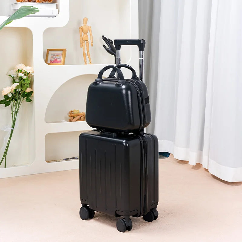 14-Inch Lightweight Mini Password Box Unisex Portable Luggage Set Carry-On Suitcase for Air Travel Check-In Bag 14 inch carrier