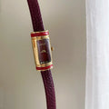 2026 New Luxury Watch Small Gold Bar Styling Designer High-end Fashion Rectangular Watch Leather Quartz Watch Female Gift