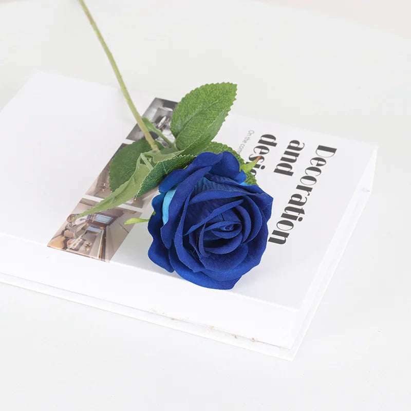1/3/5Pcs Artificial Flowers Bouquet Red Silk Fake Rose Flower for Wedding Home Table Decoration Christmas Valentine's Day Gifts
