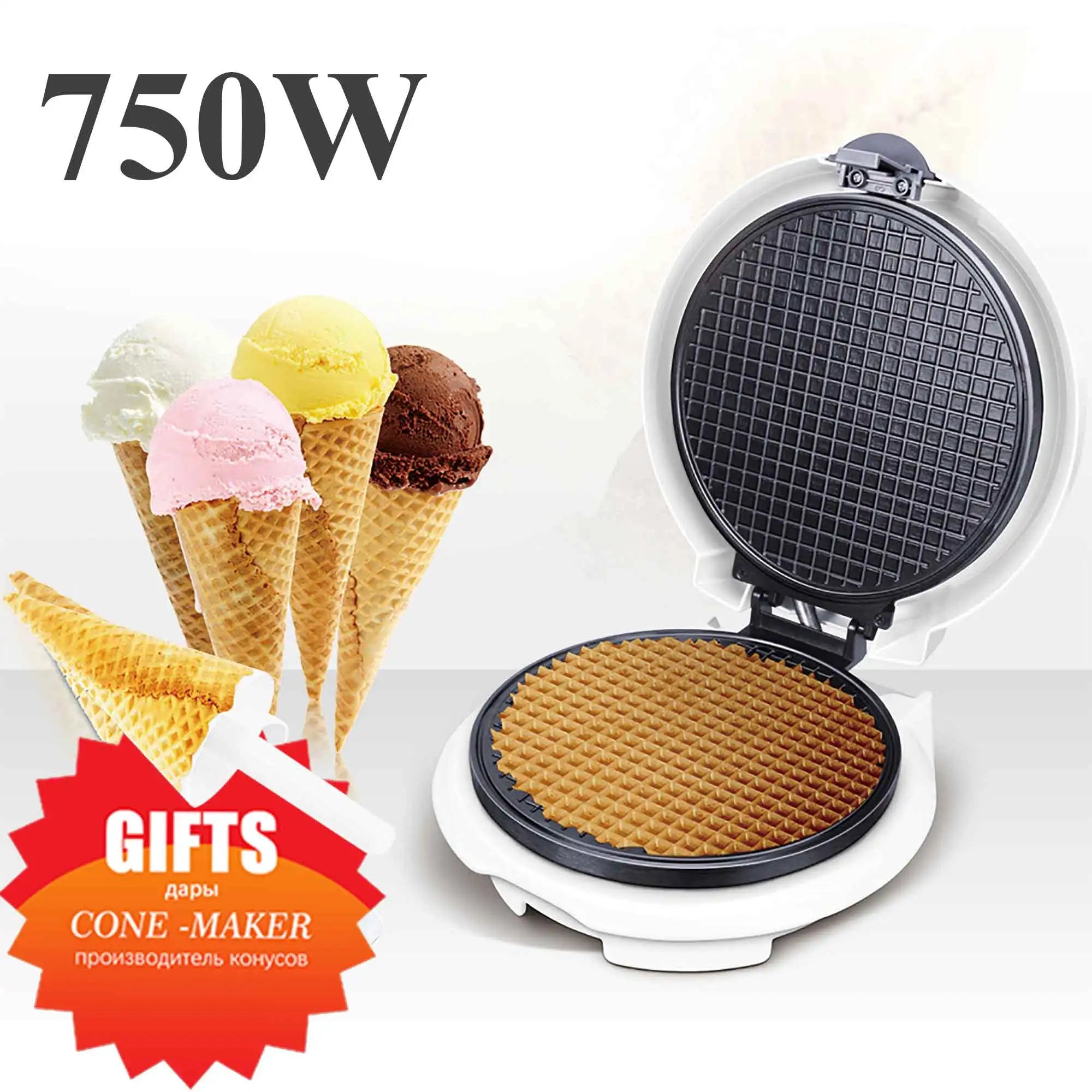 Electric Egg Roll Maker Crispy Omelet Mold Crepe Baking Pan Pancake Bakeware DIY Ice Cream Cone Machine Pie Frying Grill Sonifer